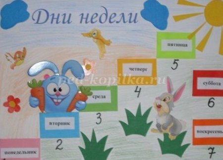 Дни недели для детей детского сада