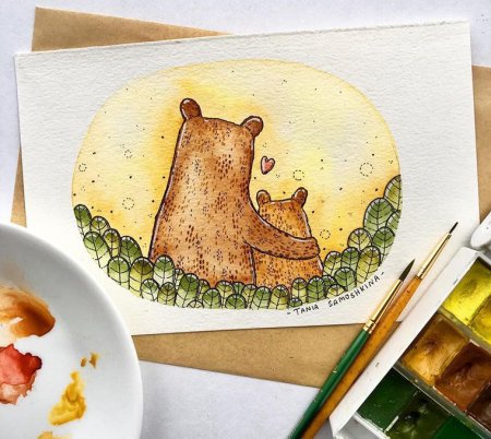 Животные маркерами для скетчинга