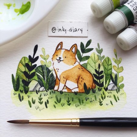 Зарисовки животных в скетчбуке