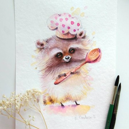 Зверюшки акварелью