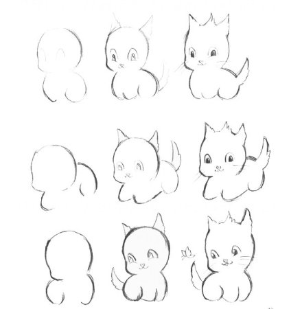 Пошаговое рисование Каваи