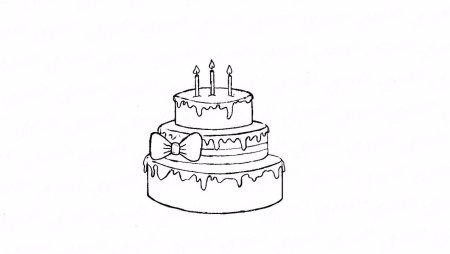 Рисунки для срисовки тортики