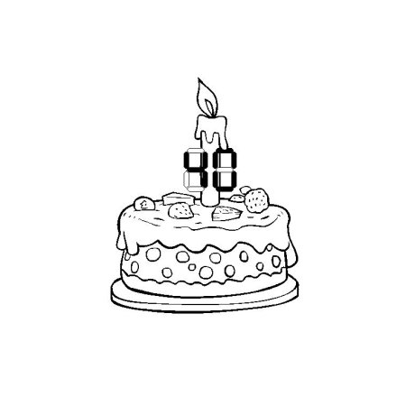 Рисунок папе на день рождения тортик