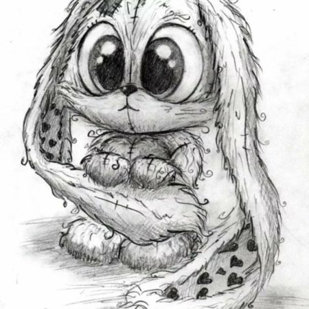 Милые зверьки для срисовки карандашом