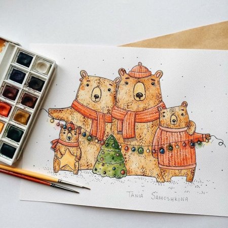 Рисунки маркерами