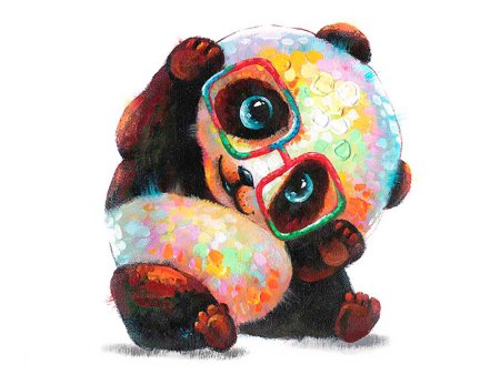 Панда картина маслом
