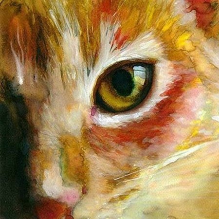 Рыжий котенок акварель