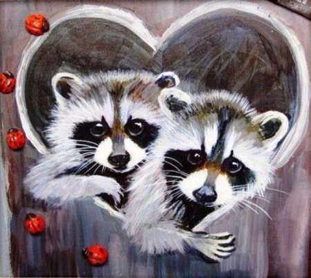 Енот акрилом