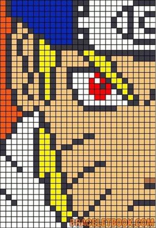 Рисование по клеткам Наруто