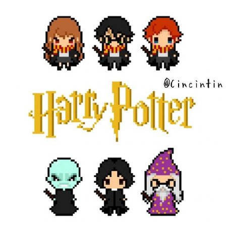 Пиксельные рисунки Гарри Поттер