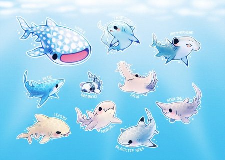 Наклейки морские животные