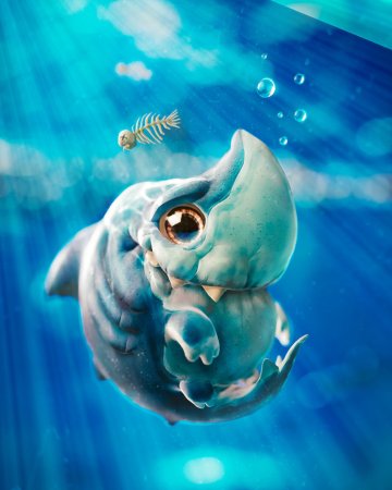 Милая акула арт