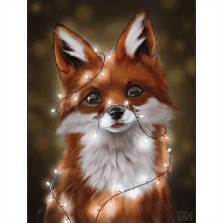 Милая лиса арт