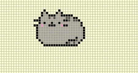 Котики по клеточкам легкие