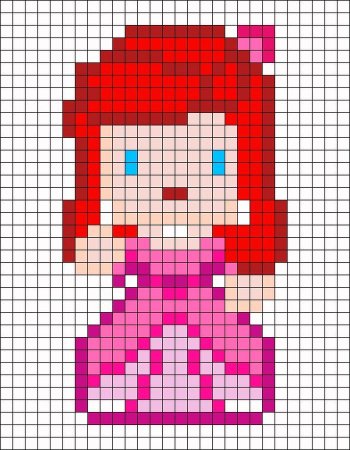 Рисование в клеточку для девочек