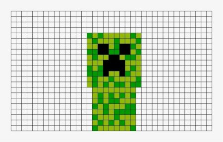 Рисования по клеткам КРИПЕРА