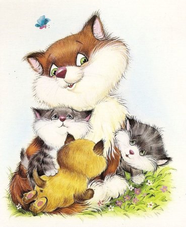 Котик рисунок