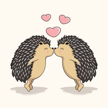 Ежик целует