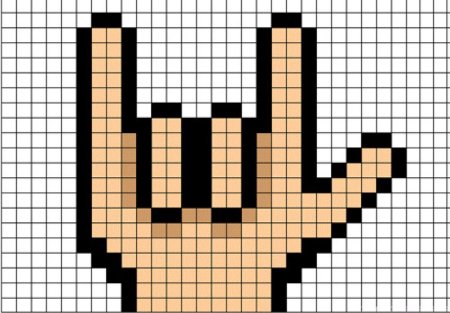 Рисунки по клеточкам руки