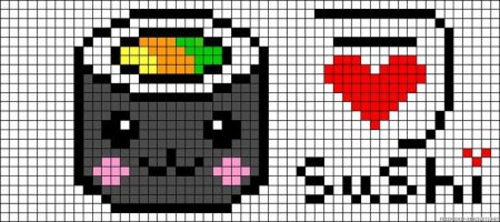 Рисунки по клеточкам суши