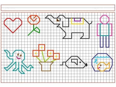 Рисунки по клеточкамслоджные