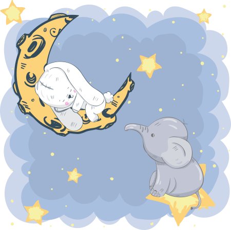 Зайчик спит на Луне