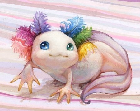 Аксолотль мультяшка