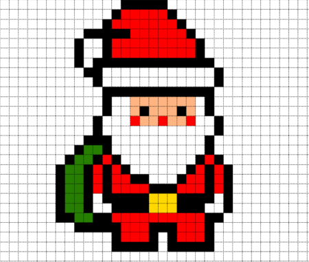 Рисунки по клеточкам в тетради новогодние