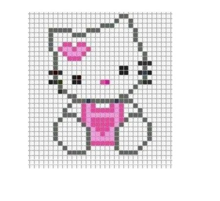 Hello Kitty из бисера схема
