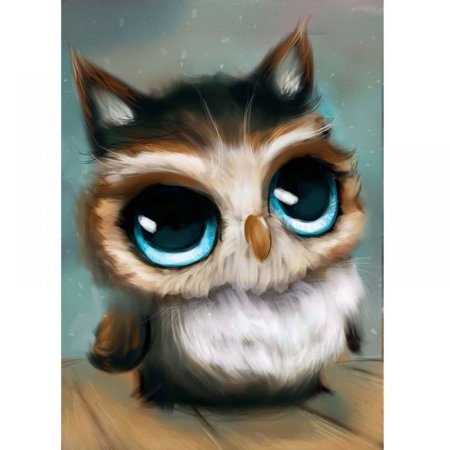 Вышивочка набор для вышивания чешским бисером на атласе Сова 24 х 30 см