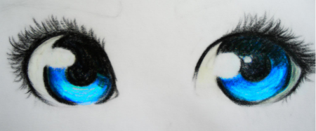 Рисование больших глаз