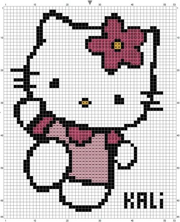 Хелло Китти по клеточкам