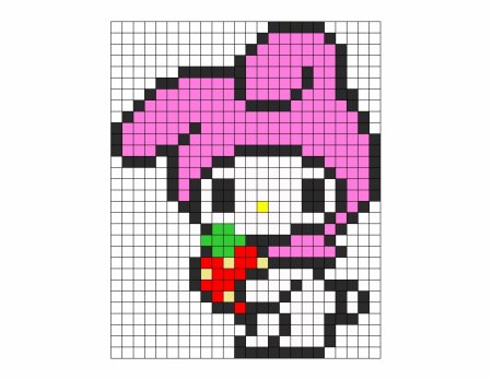 Рисунки по клеточкам Китти