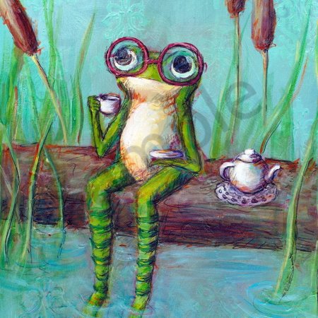 Милые лягушечки рисование