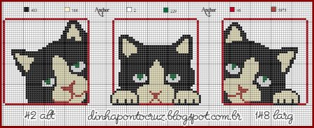 Схема вышивки крестом мордочка кошки