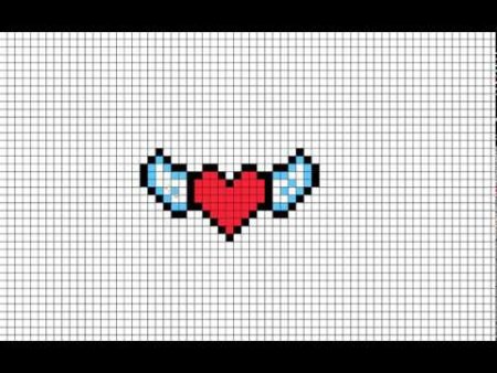 Сердечко по клеточкам маленькое