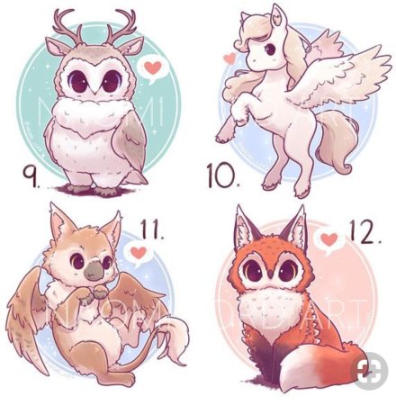 Стикеры "милые животные"