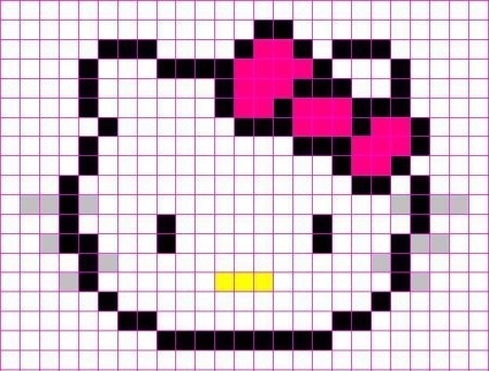 Китти по клеточкам