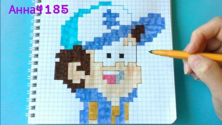 Гравити Фолз Диппер по клеточкам