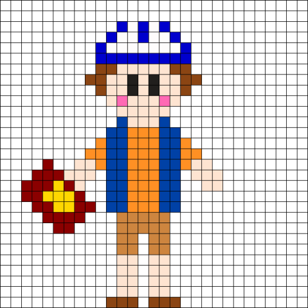 Гравити Фолз Диппер пиксельный