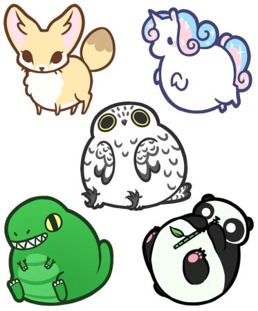 Стикеры милые зверьки