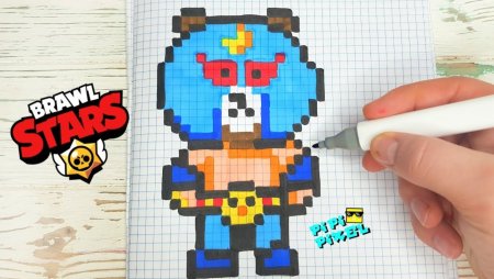 Рисование по клеткам Brawl Stars