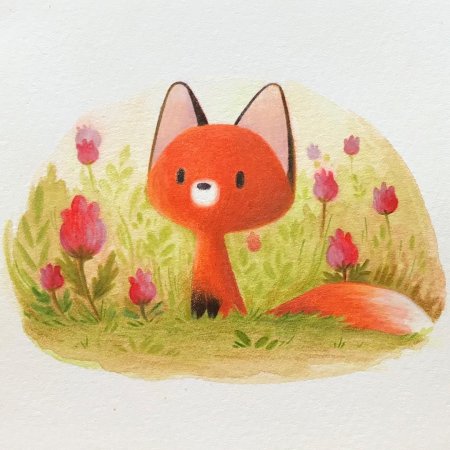 Милые иллюстрации цветными карандашами