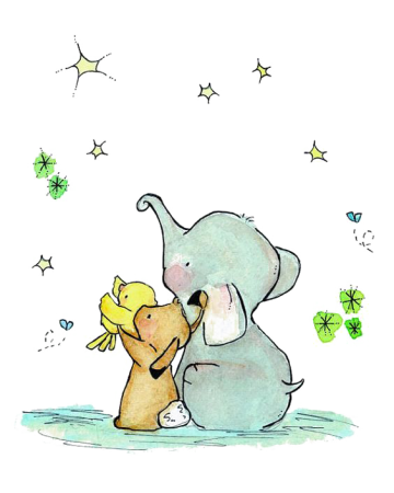 Слоник и зайчик