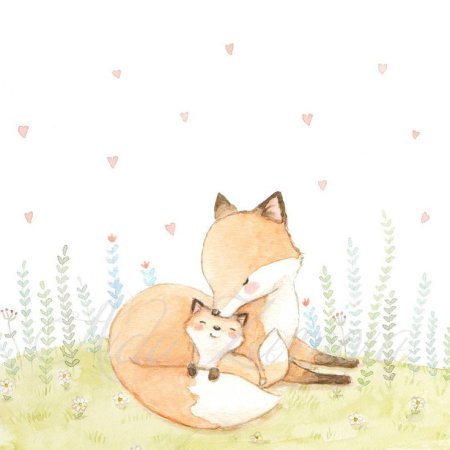 День матери милые иллюстрации с животными