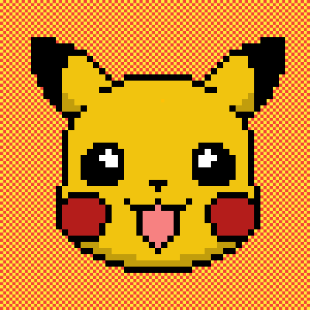 Пикачу по клеточкам маленький