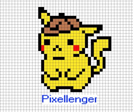 Пикачу в клеточку