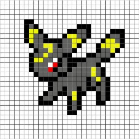 Рисование по клеточкам покемоны