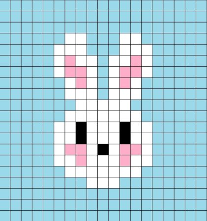 Рисование по клеткам заяц