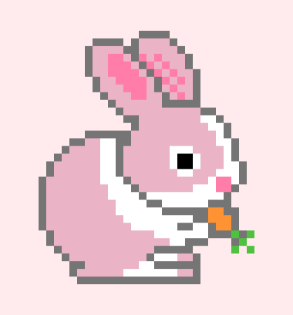 Рисунки по клеткам зайчик